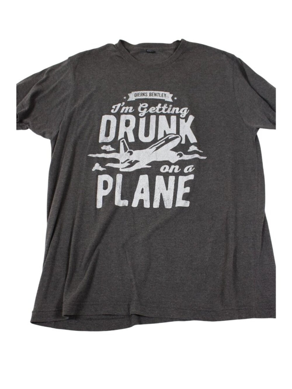 Dierks Bentley Im Getting Drunk On A Plane Graphic Unisex T-Shirt Gray